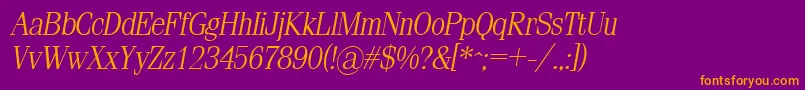 SimeizlightItalic Font – Orange Fonts on Purple Background