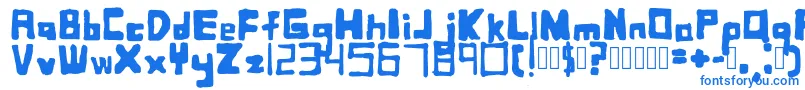 フォントSquaredbasicRegular – 白い背景に青い文字