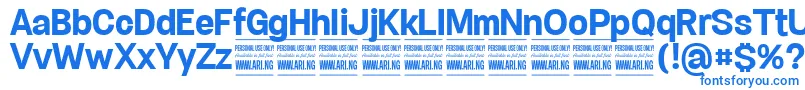 Police SpecifypersonalNormbold – polices bleues sur fond blanc