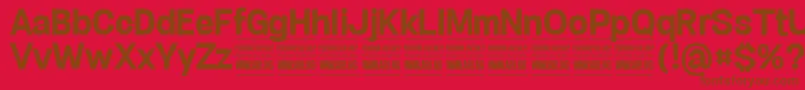 Police SpecifypersonalNormbold – polices brunes sur fond rouge