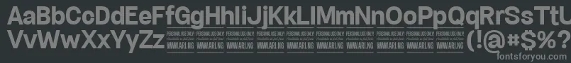 SpecifypersonalNormbold Font – Gray Fonts on Black Background