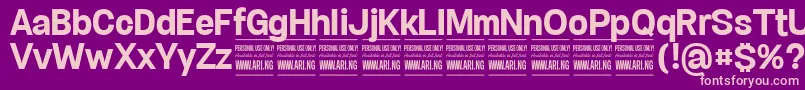 SpecifypersonalNormbold Font – Pink Fonts on Purple Background