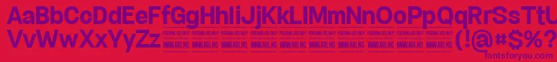 SpecifypersonalNormbold Font – Purple Fonts on Red Background