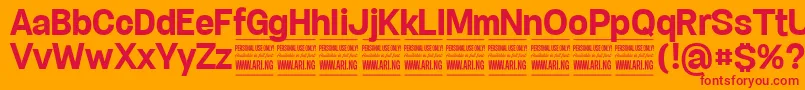 SpecifypersonalNormbold Font – Red Fonts on Orange Background