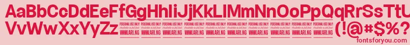 fuente SpecifypersonalNormbold – Fuentes Rojas Sobre Fondo Rosa