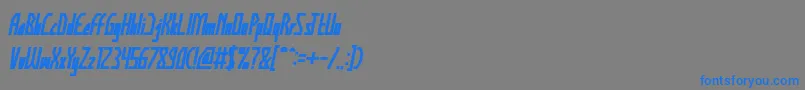 HumanAlterEgoBolditalic Font – Blue Fonts on Gray Background