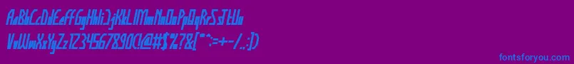 HumanAlterEgoBolditalic Font – Blue Fonts on Purple Background