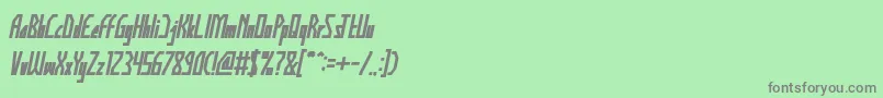 HumanAlterEgoBolditalic Font – Gray Fonts on Green Background