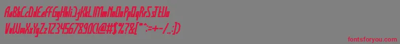 HumanAlterEgoBolditalic Font – Red Fonts on Gray Background
