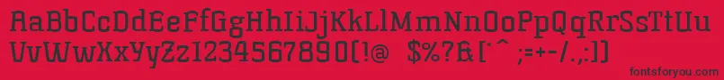 Korneuburg Font – Black Fonts on Red Background