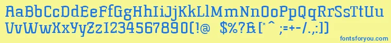 More about Korneuburg Font Korneuburg Font – Blue Fonts on Yellow Background