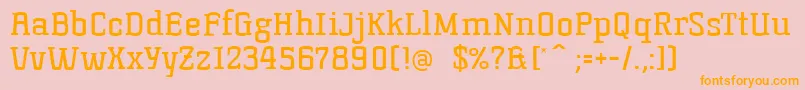 Korneuburg Font – Orange Fonts on Pink Background
