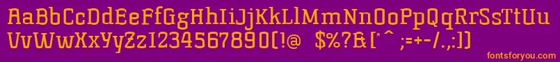 Korneuburg Font – Orange Fonts on Purple Background