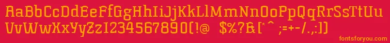 Korneuburg Font – Orange Fonts on Red Background