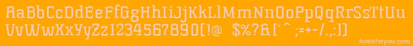 Korneuburg Font – Pink Fonts on Orange Background