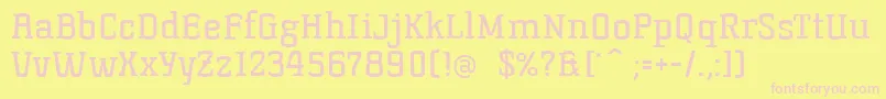 Korneuburg Font – Pink Fonts on Yellow Background