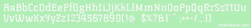 Korneuburg Font – White Fonts on Green Background