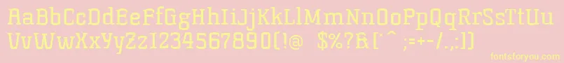 Korneuburg Font – Yellow Fonts on Pink Background