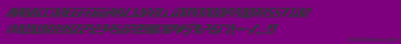 Xracercondital Font – Black Fonts on Purple Background