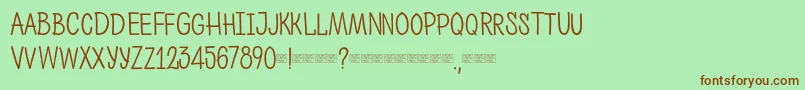 Ph400regularcaps Font – Brown Fonts on Green Background