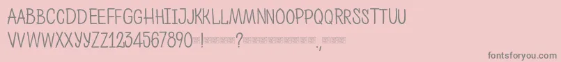 Ph400regularcaps Font – Gray Fonts on Pink Background