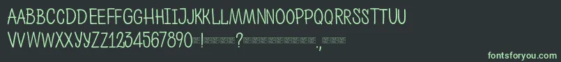 Ph400regularcaps Font – Green Fonts on Black Background