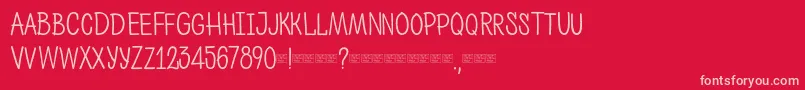 Ph400regularcaps Font – Pink Fonts on Red Background