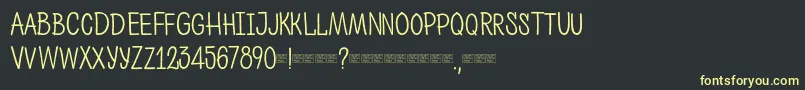 Ph400regularcaps Font – Yellow Fonts on Black Background