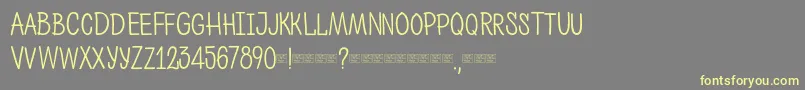 Ph400regularcaps Font – Yellow Fonts on Gray Background