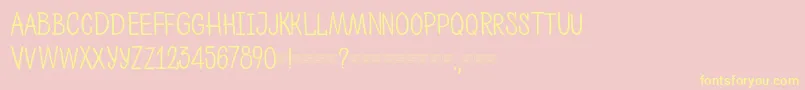 Ph400regularcaps Font – Yellow Fonts on Pink Background