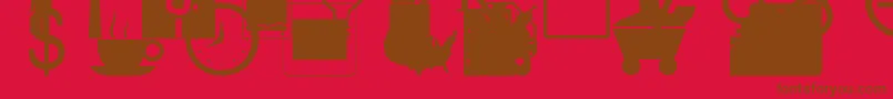 BusinessIndustrialRegular Font – Brown Fonts on Red Background