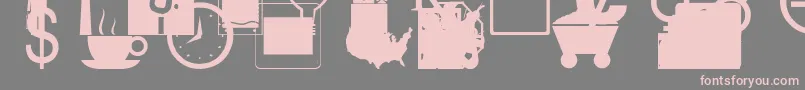 BusinessIndustrialRegular Font – Pink Fonts on Gray Background