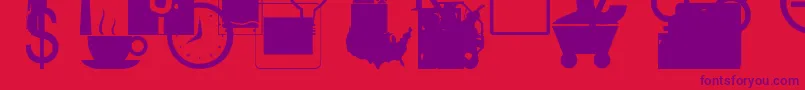 BusinessIndustrialRegular Font – Purple Fonts on Red Background