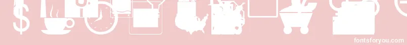 BusinessIndustrialRegular Font – White Fonts on Pink Background