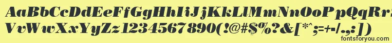 fuente NecblackItalic – Fuentes Negras Sobre Fondo Amarillo