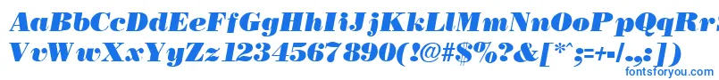NecblackItalic-Schriftart – Blaue Schriften