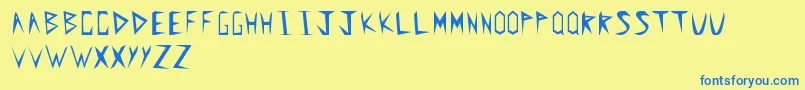 More about Spearhead Font Spearhead Font – Blue Fonts on Yellow Background