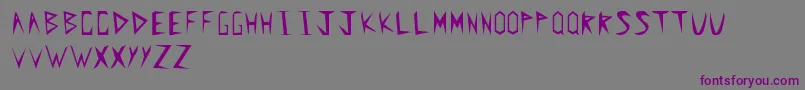Spearhead-Schriftart – Violette Schriften auf grauem Hintergrund