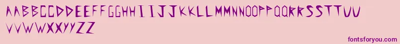 Spearhead-Schriftart – Violette Schriften auf rosa Hintergrund
