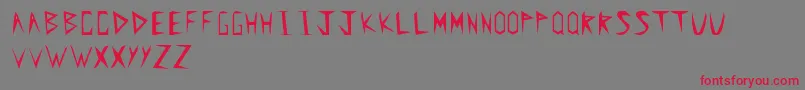 Spearhead-Schriftart – Rote Schriften auf grauem Hintergrund