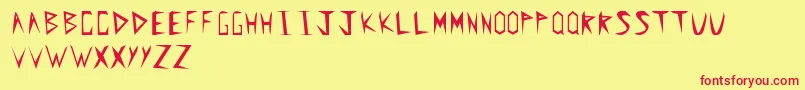 Spearhead Font – Red Fonts on Yellow Background