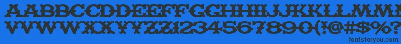 Madfb Font – Black Fonts on Blue Background