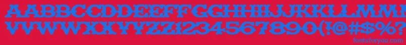 Madfb Font – Blue Fonts on Red Background