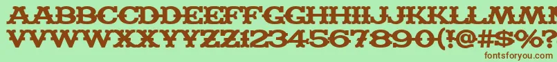 Madfb Font – Brown Fonts on Green Background