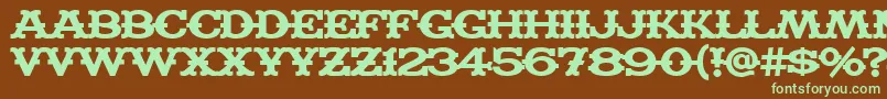 Madfb Font – Green Fonts on Brown Background