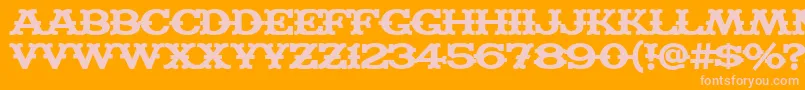 Madfb Font – Pink Fonts on Orange Background