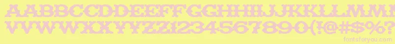 Madfb Font – Pink Fonts on Yellow Background