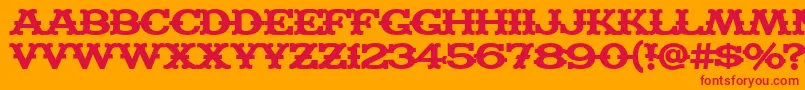 Madfb Font – Red Fonts on Orange Background