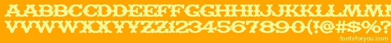 Madfb Font – Yellow Fonts on Orange Background