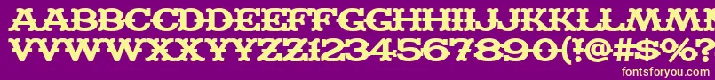 Madfb Font – Yellow Fonts on Purple Background